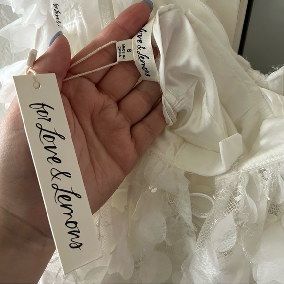 NWT For Love & Lemons Bellatrix Mini Dress Bridal - Picture 9 of 10
